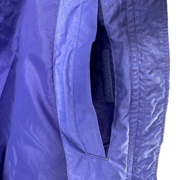 Columbia Auroras Wake Rain Jacket Windbreaker Purple Size L Cinch Waist Hooded - Picture 12 of 16